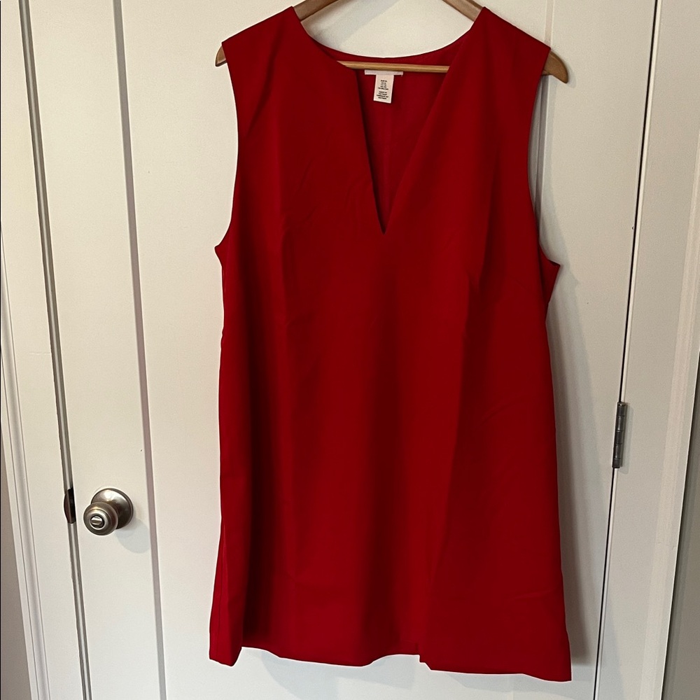 H&M Red Sleeveless Dress